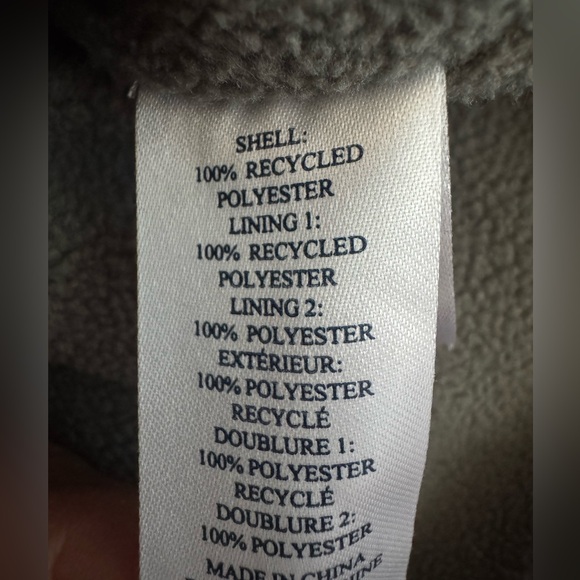 Faherty Ashbury High Pile Full Zip Sherpa Fleece Jacket Washed gray S - Picture 9 of 9